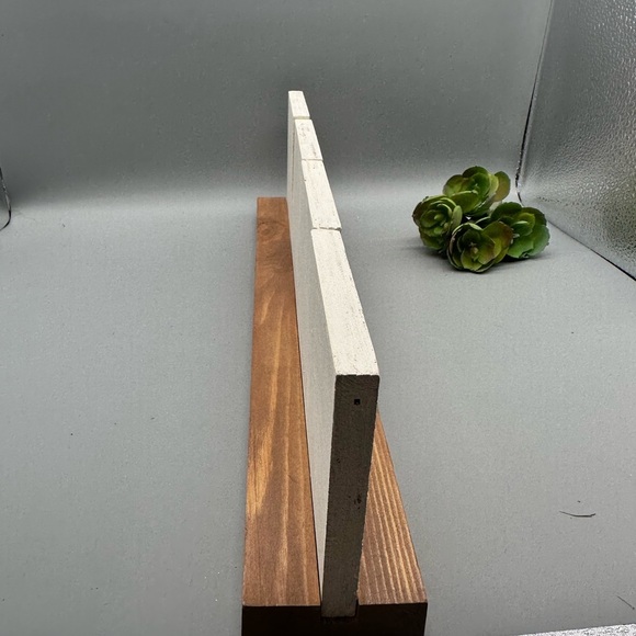 Wooden home decor scrabble tiles on stand - Picture 2 of 9